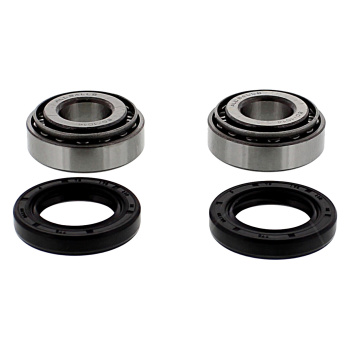 Front wheel bearing set with oil seals for Harley...