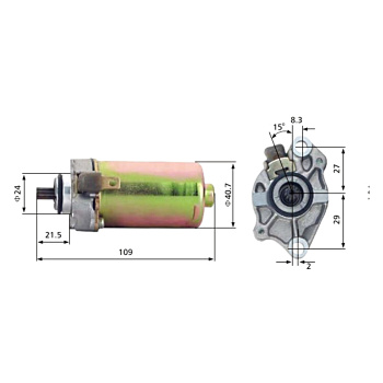 Starter motor for Aprilia SR-50 R LC Ditech Factory 2005-2009