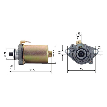Starter motor for Vespa Sprint 50 year 2014 - 2018