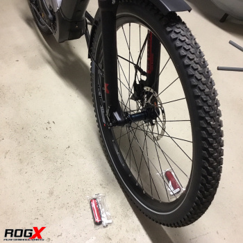 2 x Gabel-Reflektor Motorrad abgerundet rot 90x24mm Rückstrahler Katzenauge Roller Quad selbstklebend E-geprüft
